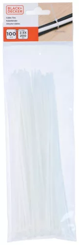 KÁBELKÖTEGELŐ 100DB 2.5X200MM FEHÉR