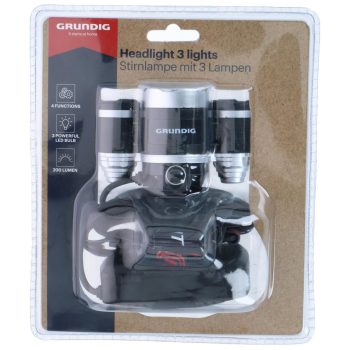 FEJLÁMPA 3 PONTOS LED, 4XAA (ELEMET NEM TART.)