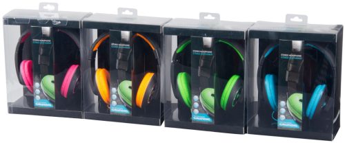 FEJHALLGATÓ NEON 4SZÍN 16,5X18,5X8CM SILVER