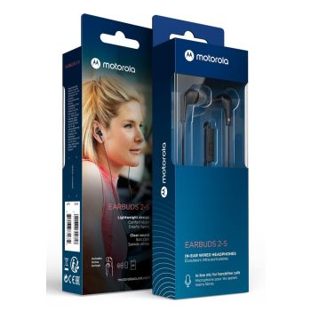   FÜLHALLGATÓ EARBUDS 2-S FEKETE  1X2X125CM SZTEREÓ + MIKROFON