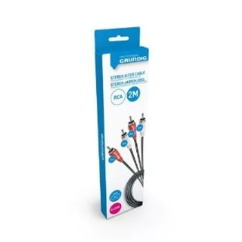   KÁBEL AUDIO STEREO 2XRCA 2M PVC 2XRCA MALE 2XRCA MALE FEKETE