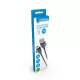 KÁBEL USB-A-USB MINI-B 2,0 1M 25GR PVC USB-A MALE USB MINI-B 5-PINS MALE FEKETE