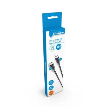   KÁBEL USB-C-USB-C 2,0 1M BLK 29GR PVC CB USB TYPE-C MALE USB TYPE-C MALE 480MBPS