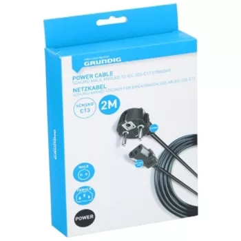   TÁPKÁBEL 2M BLK 200GR PVC CB SCHUKO (F TÍPUS) MALE ANGLED IEC-320-C13