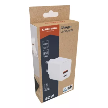 TÖLTŐ ADAPTER 230V USB-A (1,5A, 18W) USB-C (1,5A, 30W)