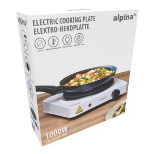 FŐZŐLAP ELEKTROMOS 1-ZÓNÁS 1000W  25,5X7,5X22CM