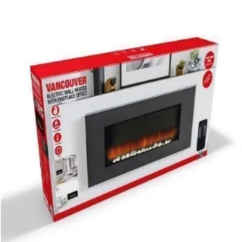   ELEKTROMOS KANDALLÓ FALI, TÁVIRÁNYÍTÓVAL VANCOUVER 105,5CM 2000W 30LED 94X12X48C