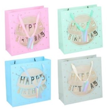 AJÁNDÉKTASAK BOLDOG SZÜLINAPOT 4FÉLE 25X25CM