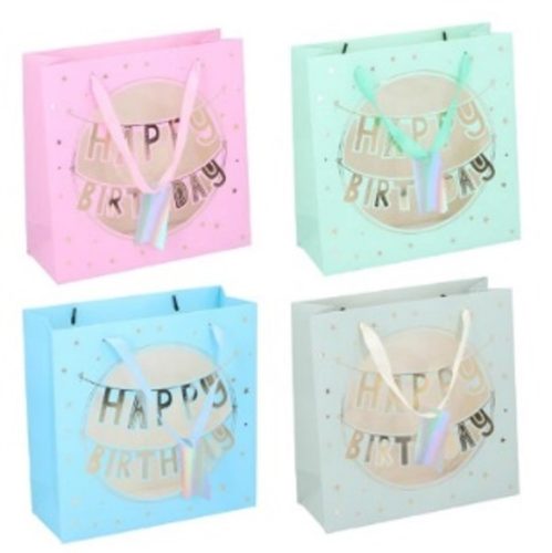 AJÁNDÉKTASAK BOLDOG SZÜLINAPOT 4FÉLE 25X25CM