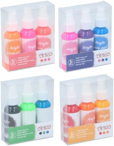 FESTÉKSZÓRÓ SPRAY AKRIL 3X50ML 4 FÉLE