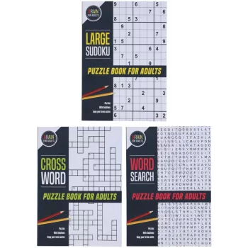 PUZZLE KÖNYV  60OLDALAS 21X30X0,4CM 200GR 74GSM