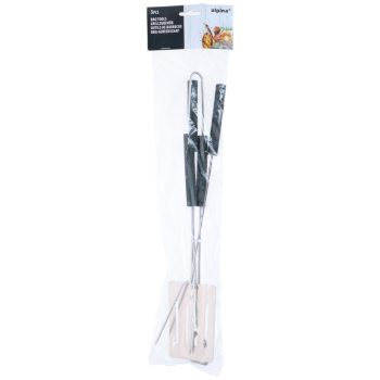   BARBEQUE GRILLEZŐ SZETT 3RÉSZES VILLA/SPATULA/CSIPESZ BBQ 39X7X10CM SS PBHD