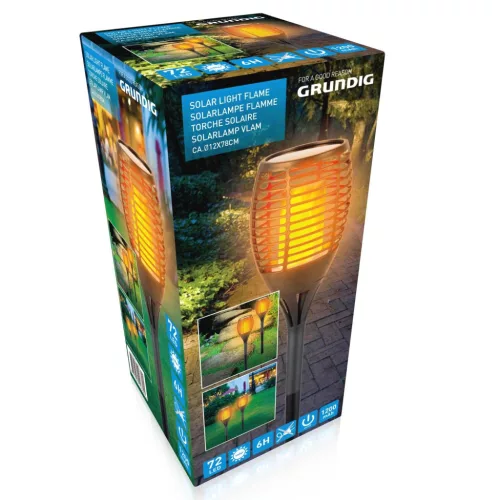 KERTI LÁMPA SOLAR LESZÚRHATÓ 13X78CM 72LED 1200MAH