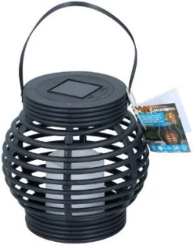 KERTI SOLAR LÁMPA LANTERNA 15X16CM 36LED 1XAA 600MAH GYERTYÁVAL