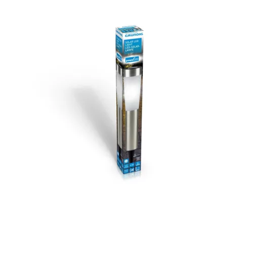 KERTI LÁMPA SOLAR 7,5X56CM INOX