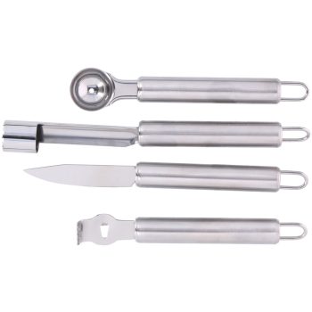 GYÜMÖLCS HÁMOZÓ/SZERVÍROZÓ SZETT 4DB ACÉL