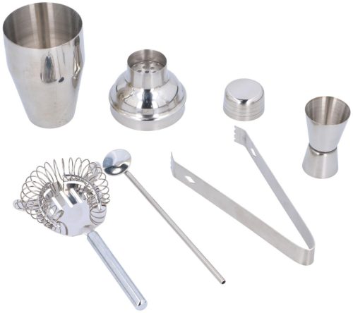 KOKTÉL KÉSZÍTŐ SZETT 5RÉSZES ACÉL