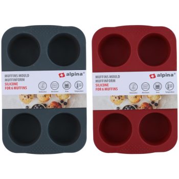 SÜTŐFORMA SZILIKON MUFFIN 26,5X17,3X4CM 2 FÉLE