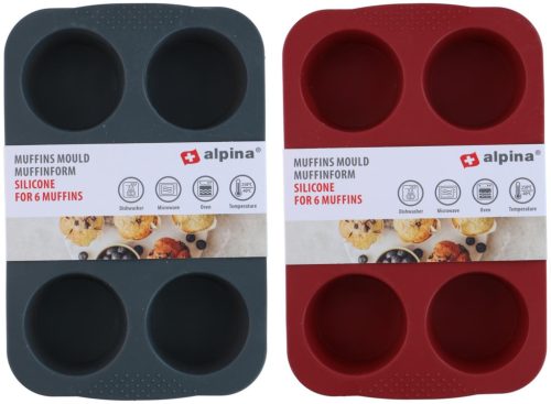 SÜTŐFORMA SZILIKON MUFFIN 26,5X17,3X4CM 2 FÉLE