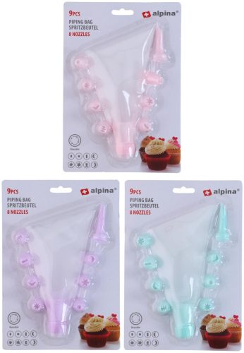 HABZSÁK SZETT 3FÉLE 9DB, 8DB FÚVÓKÁVAL 27X15X2,5CM PP