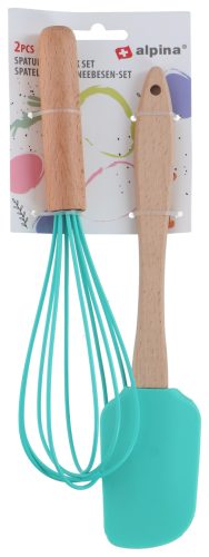 SPATULA ÉS HABVERŐ KÉSZLET 2 DB 25X6X6CM, FA NYÉL
