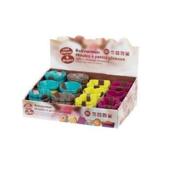 SÜTŐFORMA SZILIKON 3DB 6 FORMA 4 SZÍNBEN DISP(48)