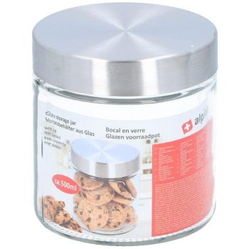 TÁROLÓ ÜVEG TETŐVEL 500ML 11X12CM