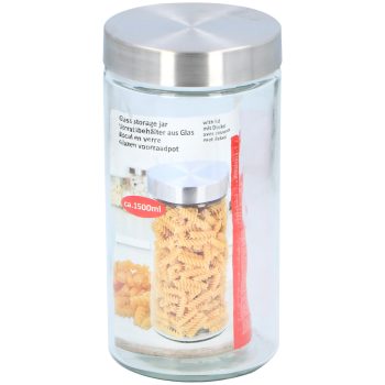 TÁROLÓ ÜVEG TETŐVEL 1,5L 11X22CM