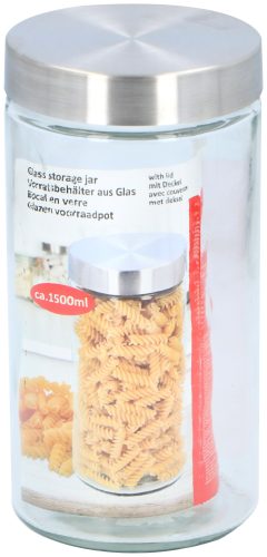 TÁROLÓ ÜVEG TETŐVEL 1,5L 11X22CM