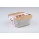 ÉTELTÁROLÓ BAMBUSZ FEDŐVEL 770ML 15X15X6,9CM
