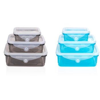   TÁROLÓ DOBOZ MŰA. FLEXIBILIS SZILIKON TETŐVEL 3DB 170ML/450ML/850ML 2 SZÍNBEN