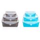 TÁROLÓ DOBOZ MŰA. FLEXIBILIS SZILIKON TETŐVEL 3DB 170ML/450ML/850ML 2 SZÍNBEN