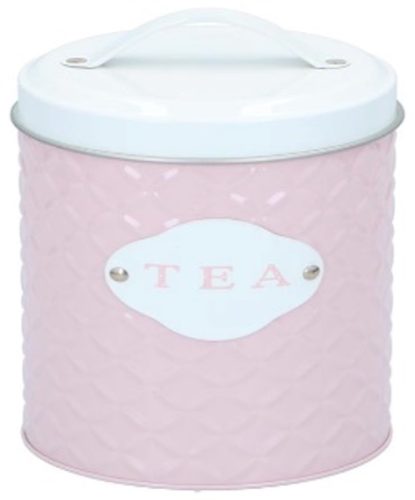 TÁROLÓDOBOZ FÉM FEDELES 11X18X18CM "TEA"