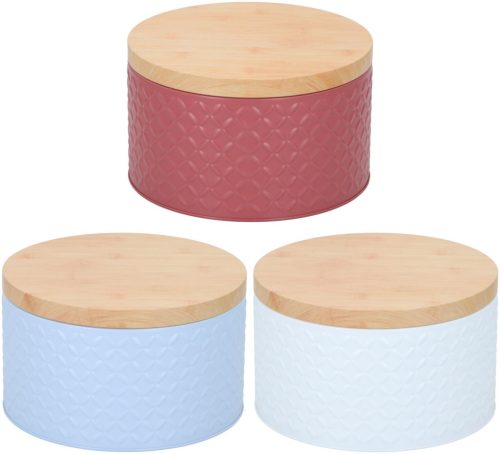 TÁROLÓDOBOZ FÉM SÜTEMÉNYHEZ 19X19X12CM 3 SZÍNBEN