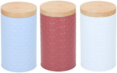 TÁROLÓDOBOZ FÉM 10X10X19CM 3 SZÍNBEN