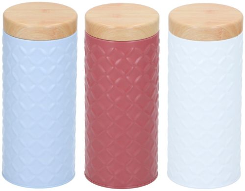 TÁROLÓDOBOZ FÉM 7X7X18CM 3 SZÍNBEN