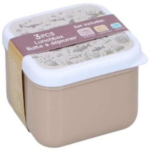 UZSONNÁS DOBOZ 3DB-OS 12X12X5,5CM