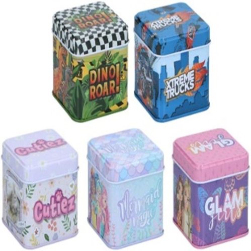 FÉMDOBOZ TÁROLÓ 7.5CM 5FÉLE