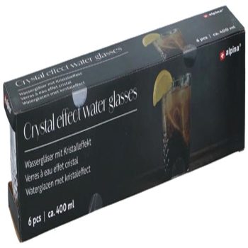 VIZESPOHÁR SZETT ÜVEG 6X400ML