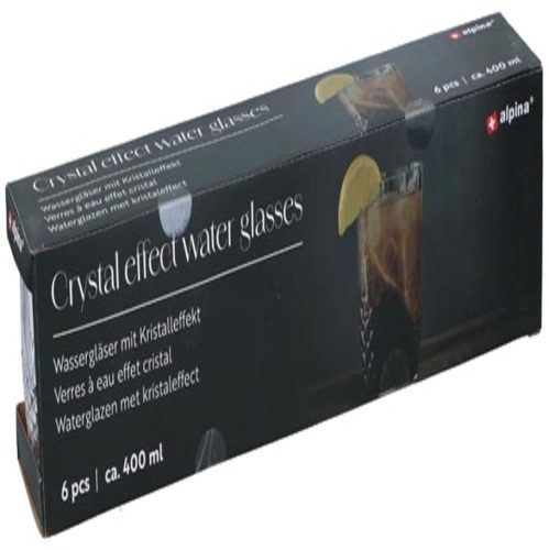 VIZESPOHÁR SZETT ÜVEG 6X400ML