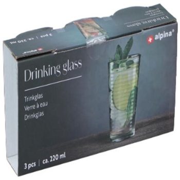 ÜVEGPOHÁR KÉSZLET 220ML 3DB