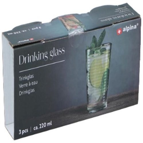 ÜVEGPOHÁR KÉSZLET 220ML 3DB