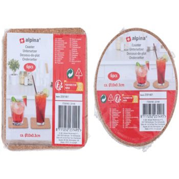 ALÁTÉT 6DB 2FÉLE PARAFA 10X0,3/10X10X0,3CM