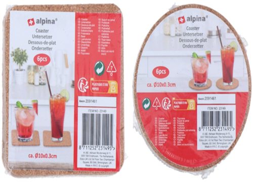 ALÁTÉT 6DB 2FÉLE PARAFA 10X0,3/10X10X0,3CM