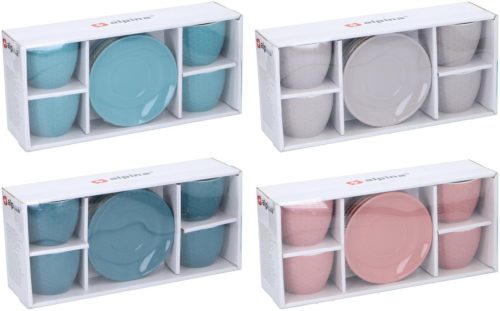 CSÉSZE + ALÁTÉT CAPUCCINO 200ML 4 SZEMÉLYES 4 SZÍNBEN