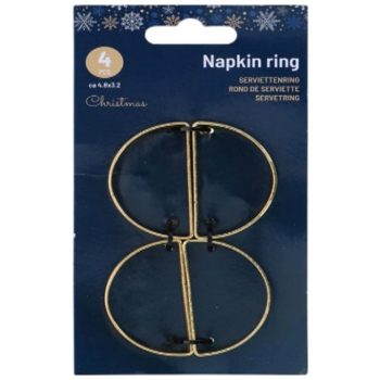 SZALVÉTAGYŰRŰ 4DB 4,8X3,2X1CM, ARANY SZÍNŰ