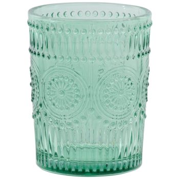 POHÁR ÜVEG ZÖLD 240ML 4DB  8X6,7X10CM