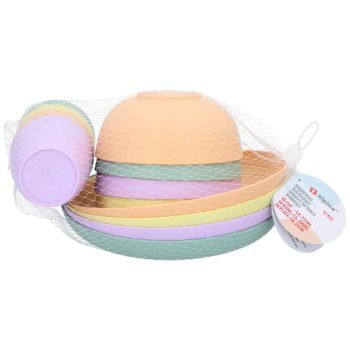 TÁNYÉRKÉSZLET PP 12DB 20X20X3CM