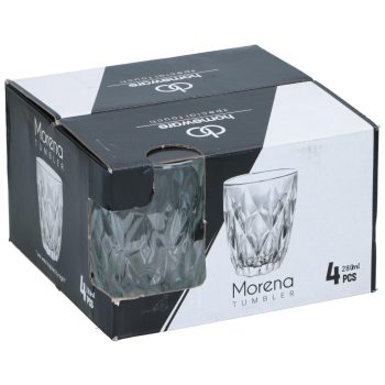POHÁR ÜVEG "MORENA" 280ML 4DB-OS