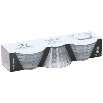 ÜVEGTÁL "SOLEO" 300ML 3DB-OS